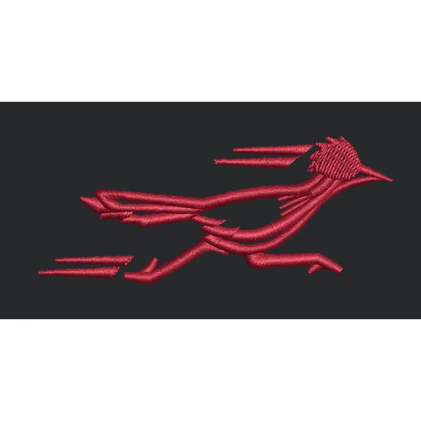 Running Bird Embroidery Design