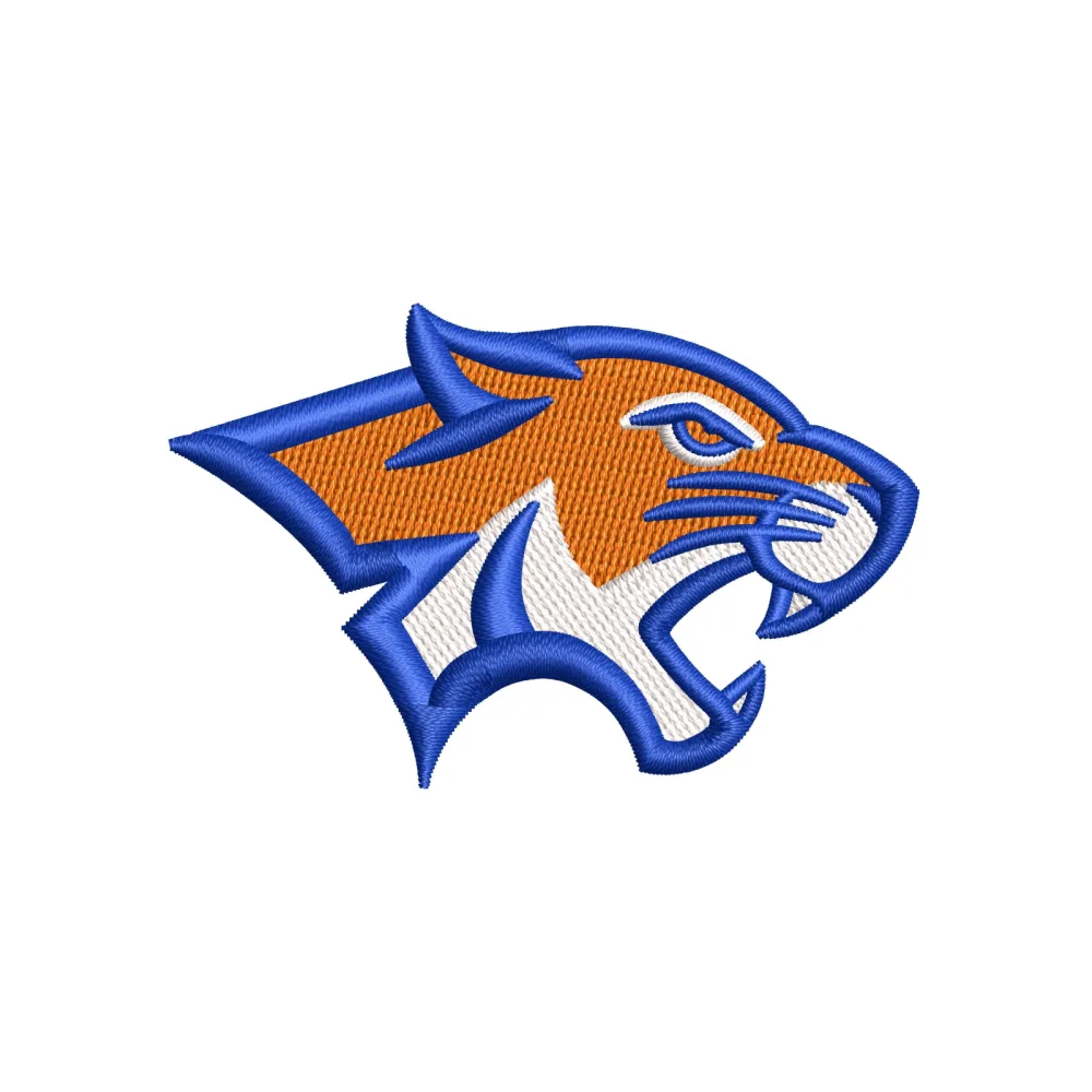 Panther Blue Embroidery Design