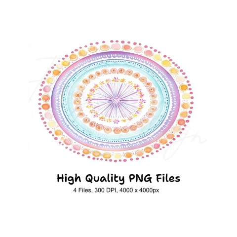 Mandala Circles Clipart Bundle