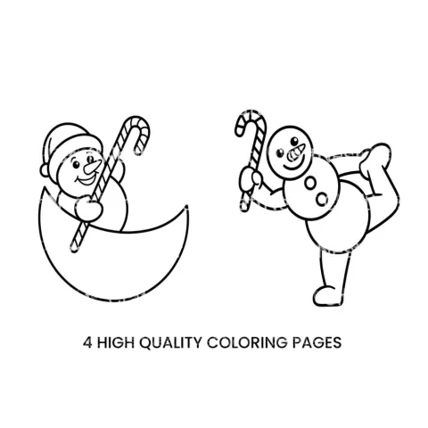 Funny Snowman Christmas Coloring Books