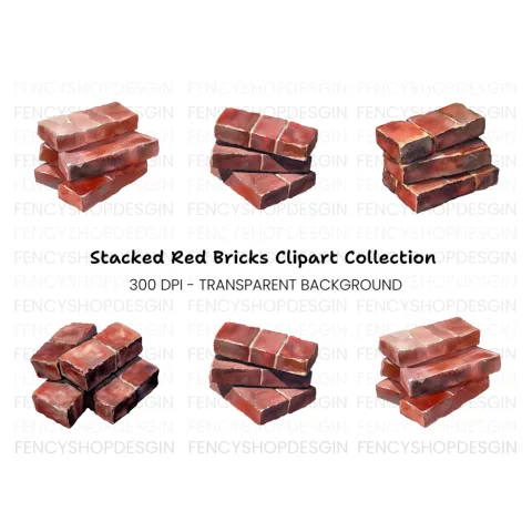 Brick Stacks Clipart Bundle