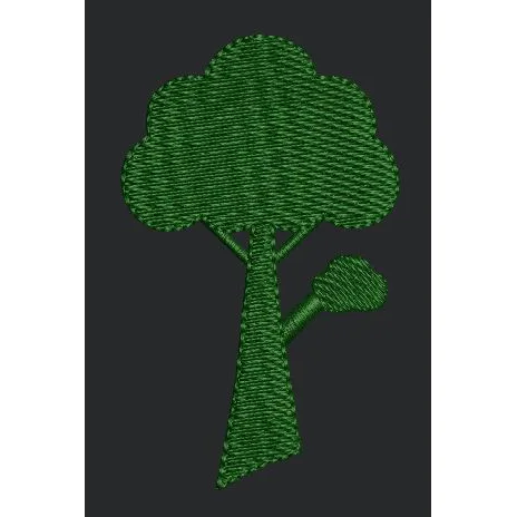 Single Tree Embroidery Design