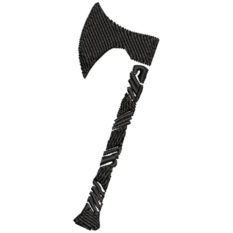 Axe Embroidery Design
