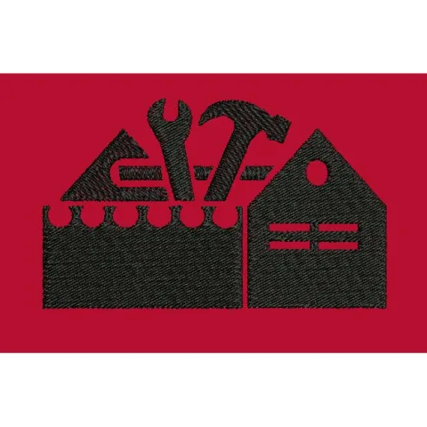 Construction and Maintenance Symbol Array Embroidery Design