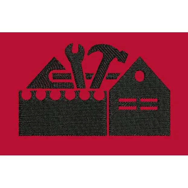 Construction and Maintenance Symbol Array Embroidery Design