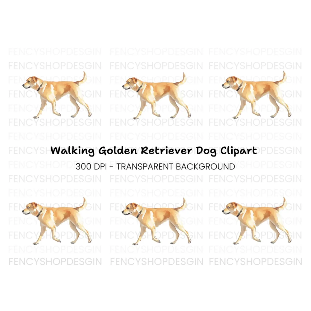 Golden Retriever Dog Clipart Bundle