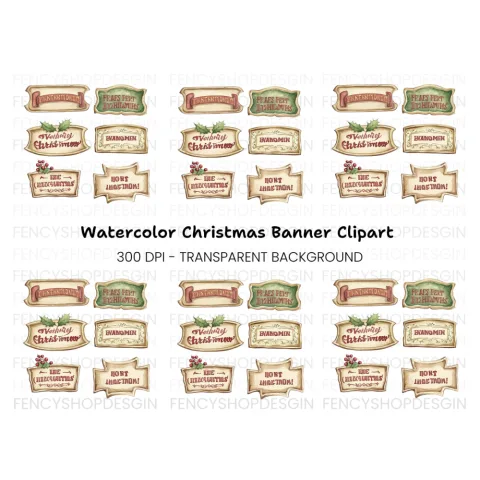 Christmas Labels Clipart Bundle