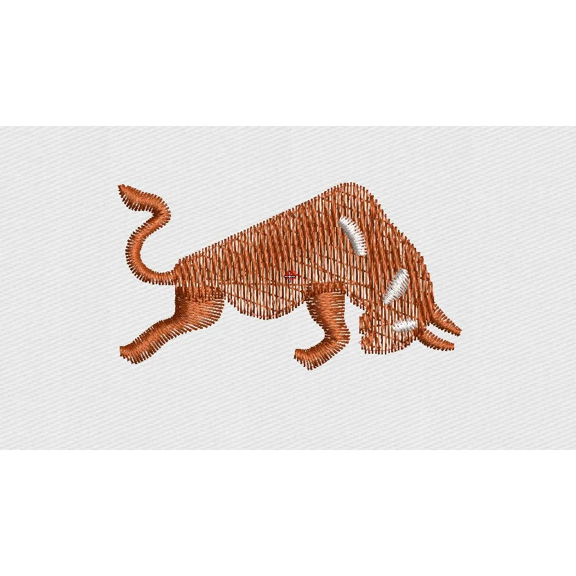 Bull Embroidery Design