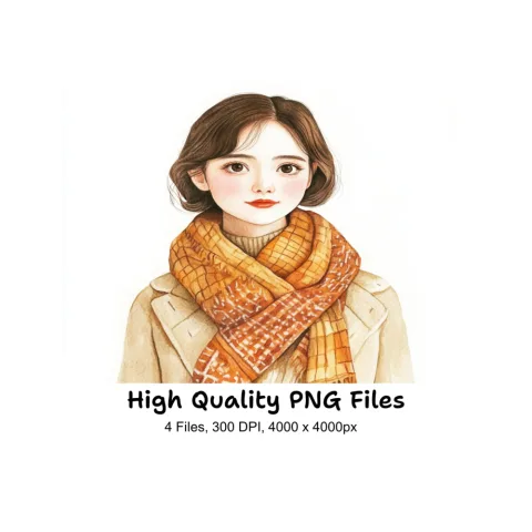 Autumn Fashion Girls Clipart Bundle