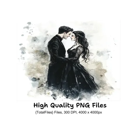Gothic Romance Clipart Bundle