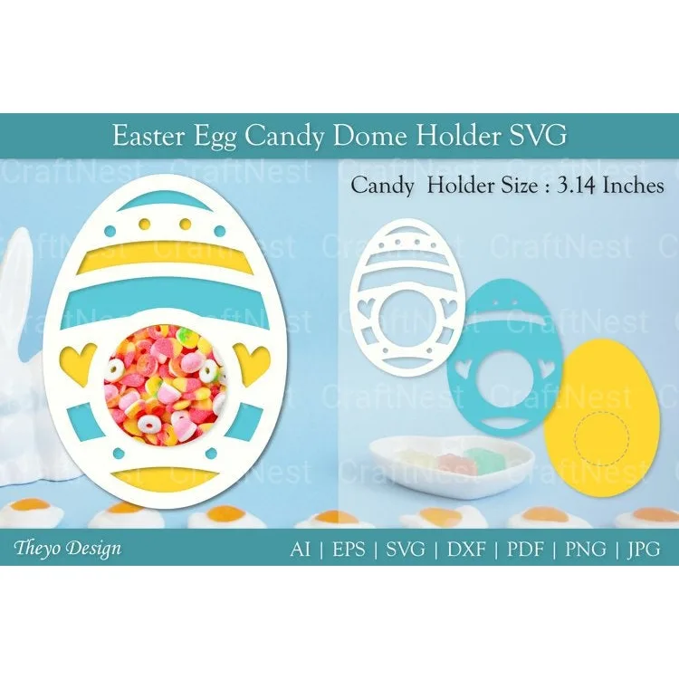 Easter Candy Dome Holder SVG