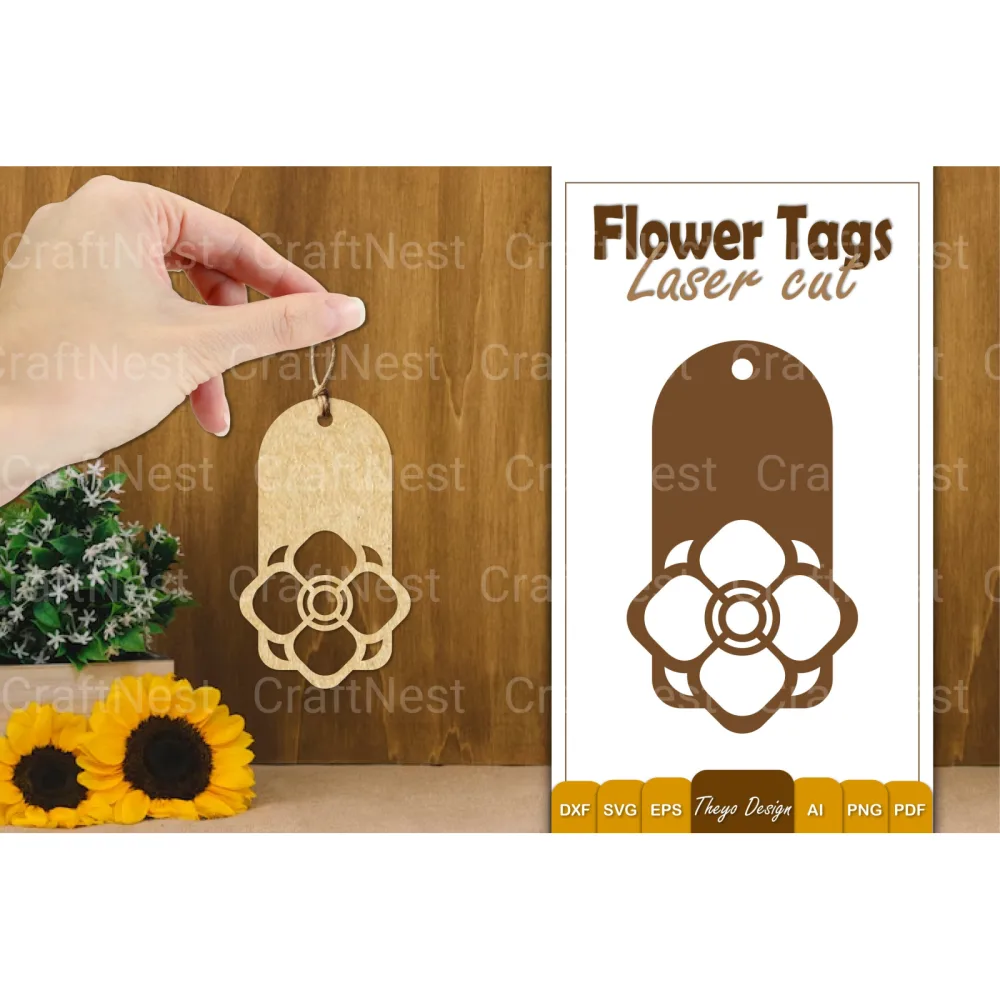 Flower Tags SVG Bundle
