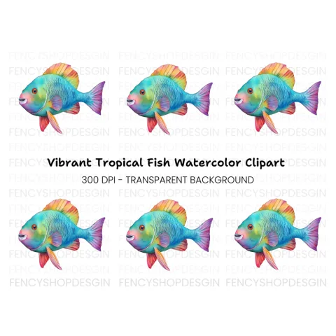 Vibrant Tropical Fish Clipart Bundle