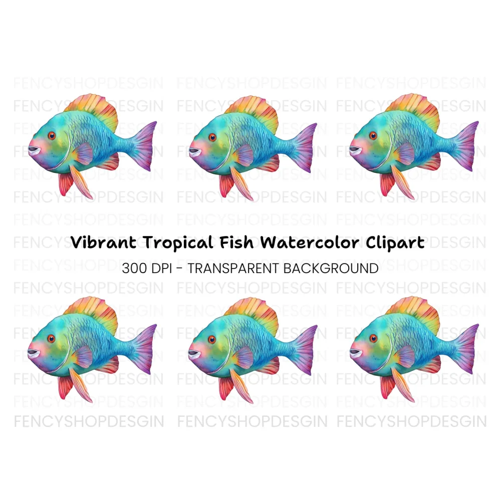 Vibrant Tropical Fish Clipart Bundle