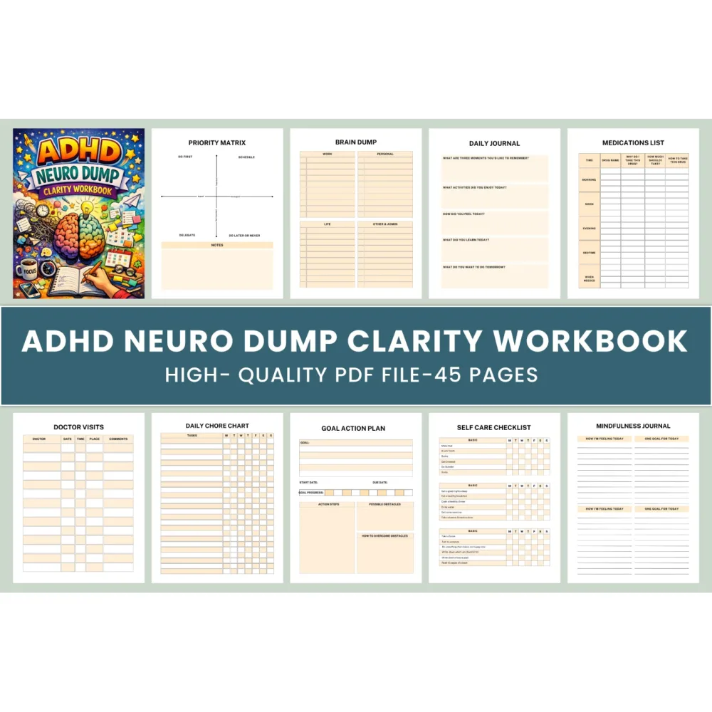 ADHD Neuro Dump Clarity Workbook