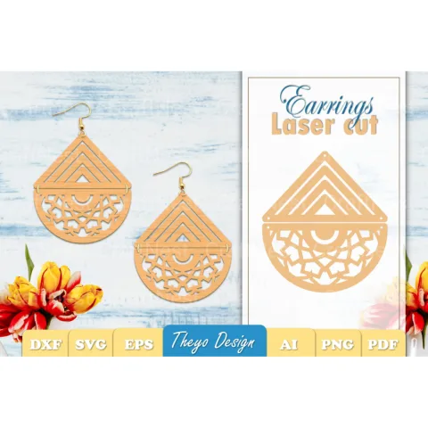 Earrings Mandala SVG Bundle