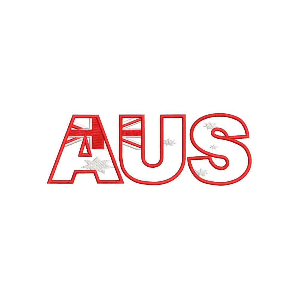 Aus Embroidery Design