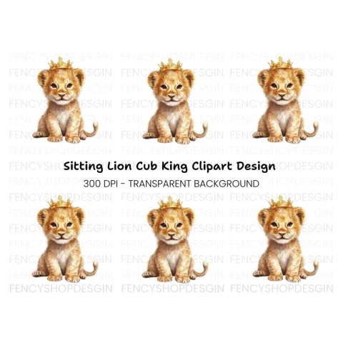 Adorable Lion King Cubs Clipart Bundle