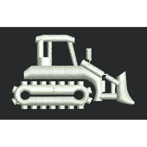 Tracked Earthmover Silhouette Embroidery Design