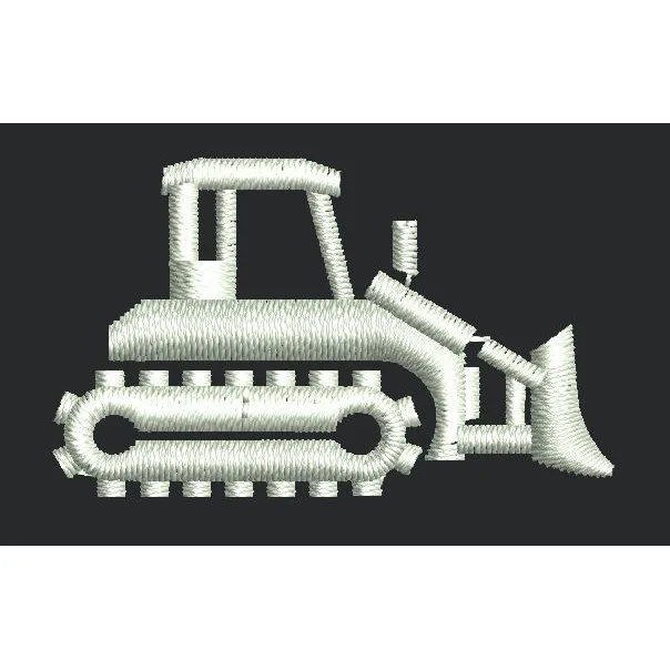 Tracked Earthmover Silhouette Embroidery Design
