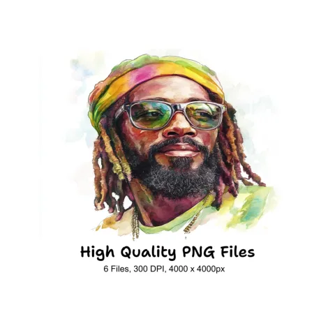 Rasta Man Clipart Bundle