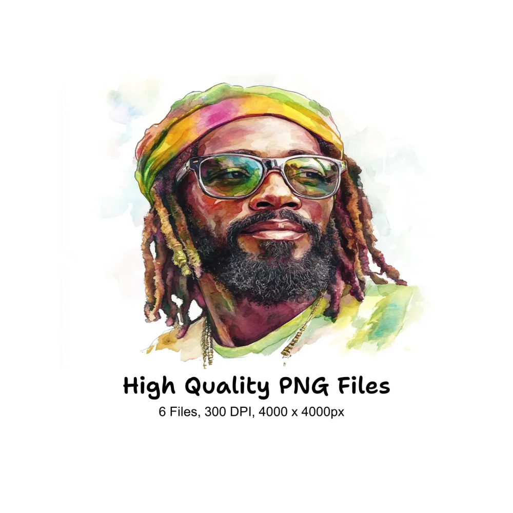 Rasta Man Clipart Bundle