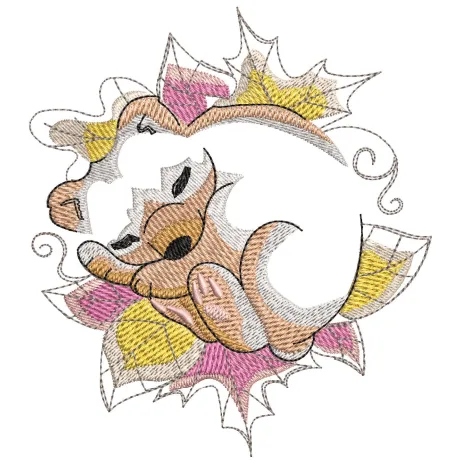 Panda Baby Embroidery Design