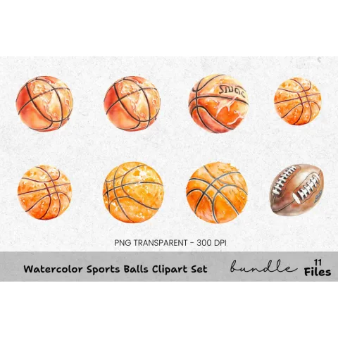 Sports Balls Clipart Bundle