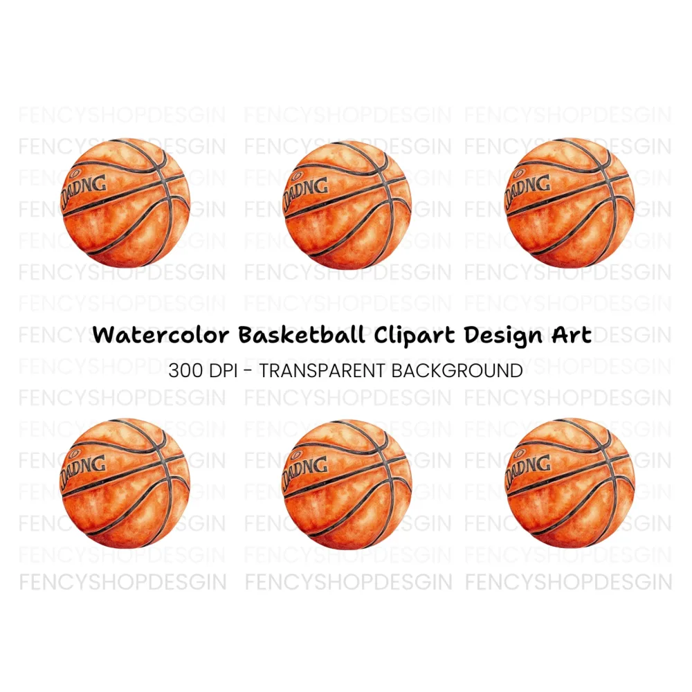 Realistic Basketball Clipart Bundle