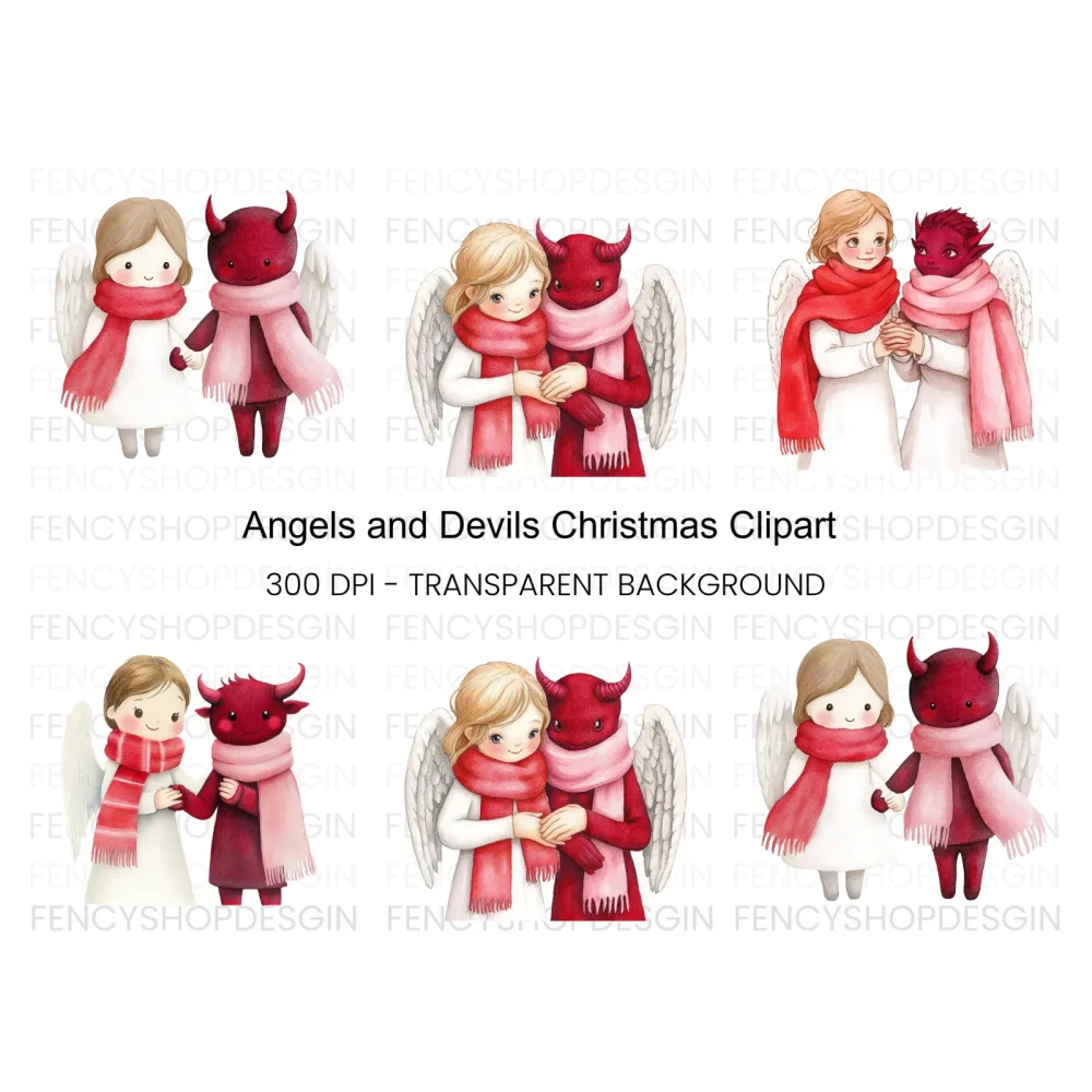 Angels and Devils Clipart Bundle