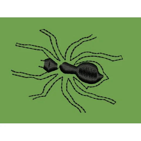 Black Spider Embroidery Design