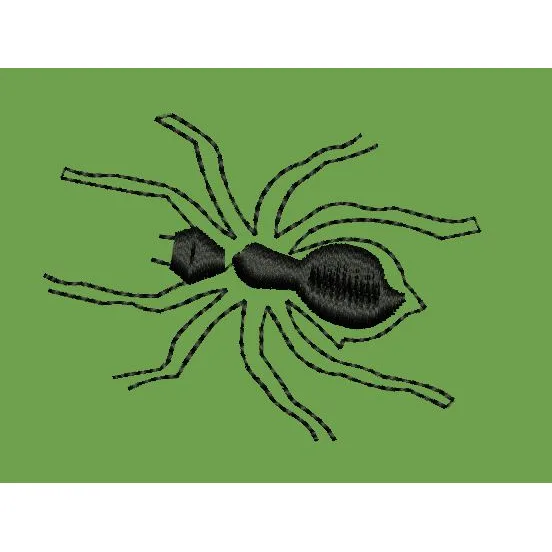 Black Spider Embroidery Design
