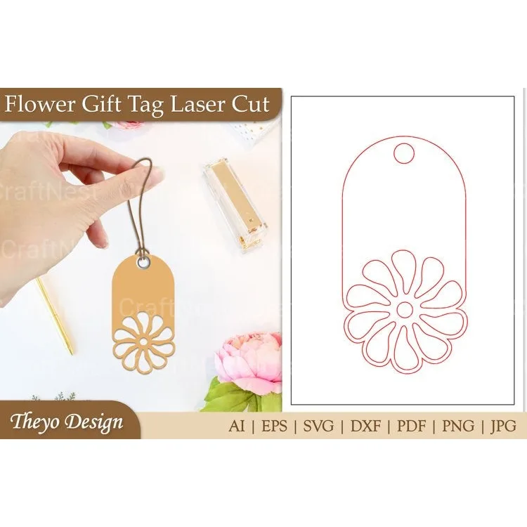 Flower Tags SVG Bundle