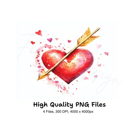 Heart Arrow Clipart Bundle