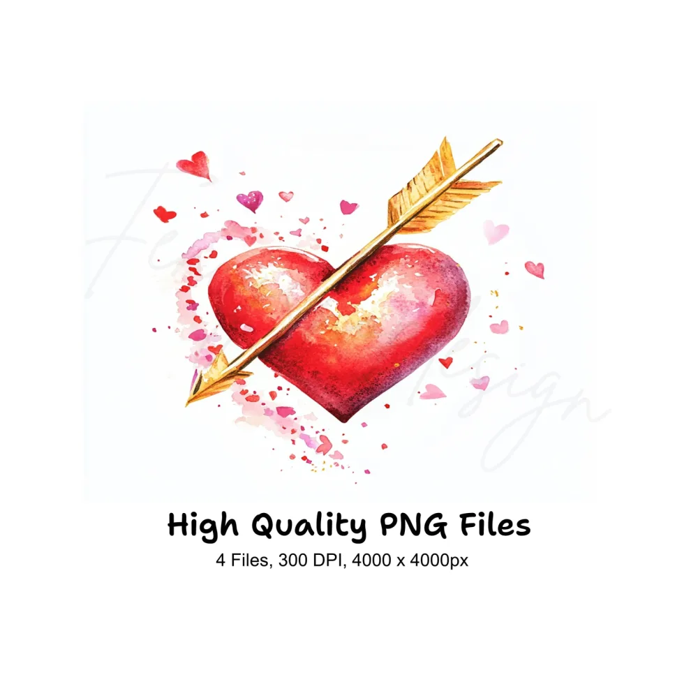 Heart Arrow Clipart Bundle