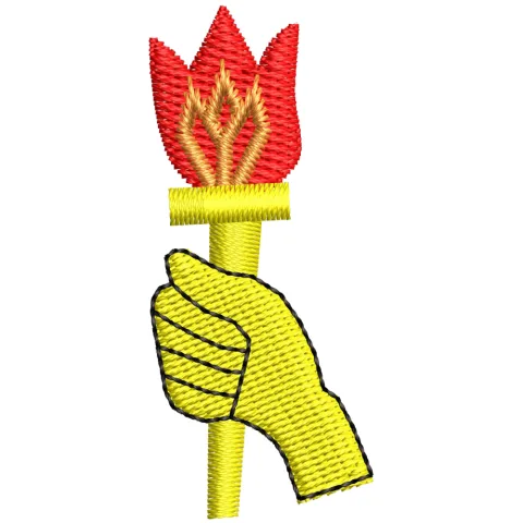Flame Hand Embroidery Design