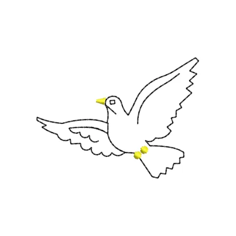 Pigeon Embroidery Design