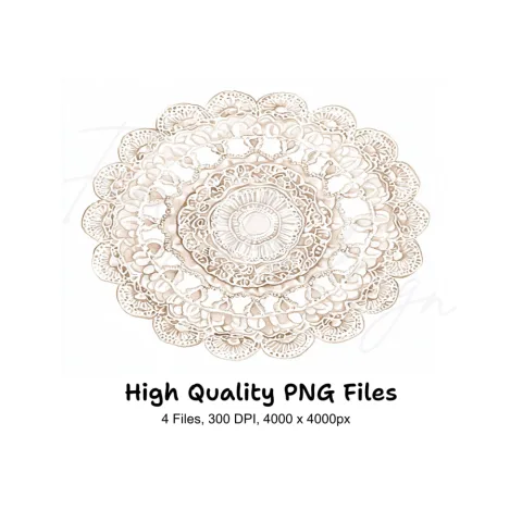 Elegant Lace Doilies Clipart Bundle