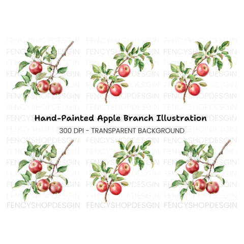 Apple Branches Clipart Bundle
