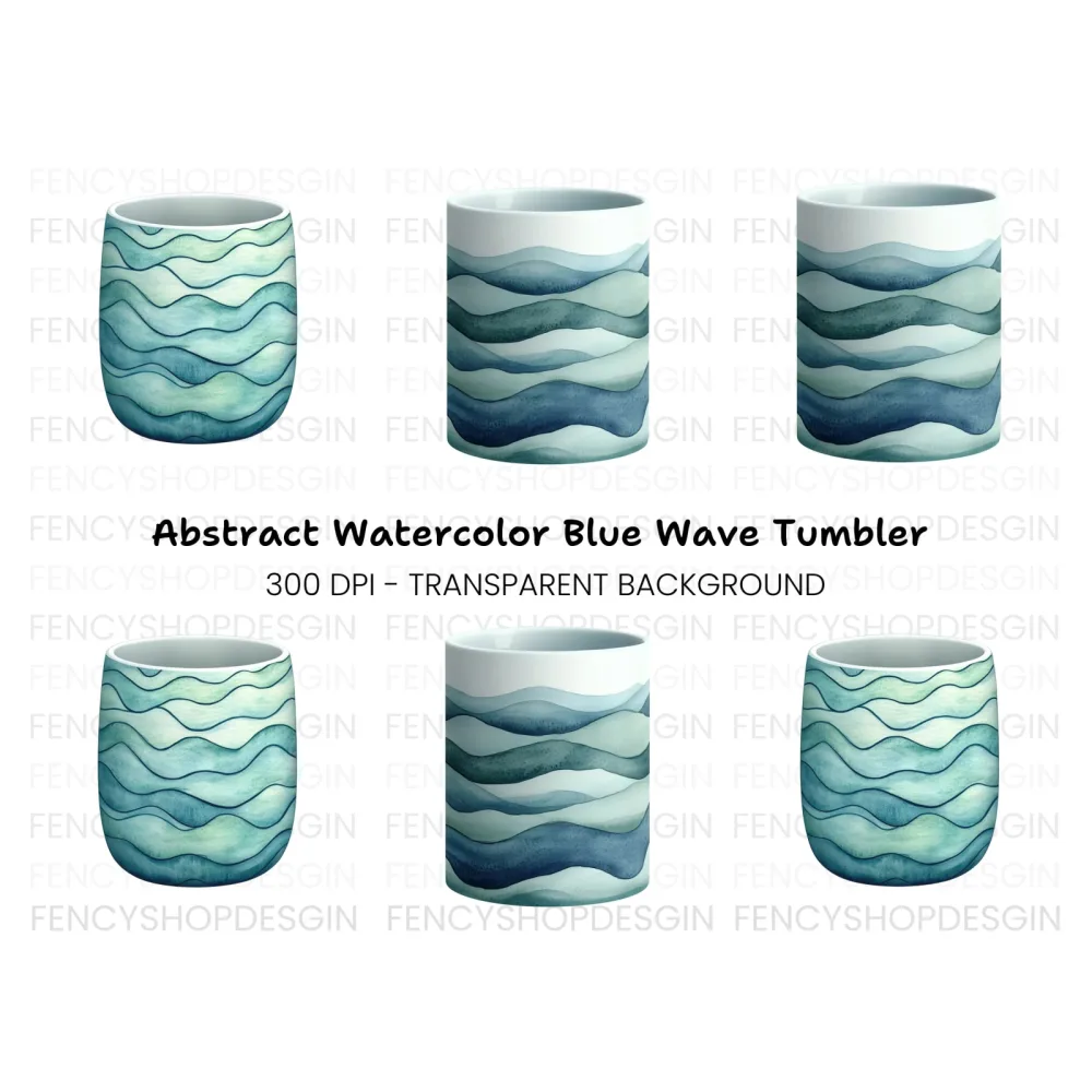 Abstract Waves Clipart Bundle