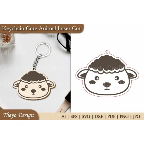Cute Animal Keychain SVG Bundle