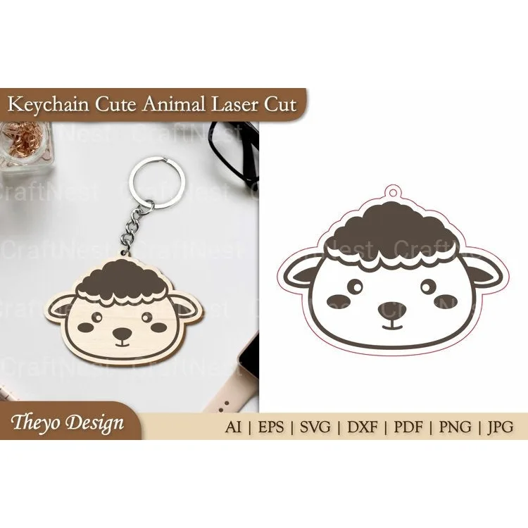 Cute Animal Keychain SVG Bundle