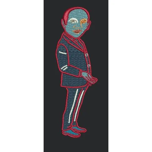 Man in Suit Character Embroidery Design