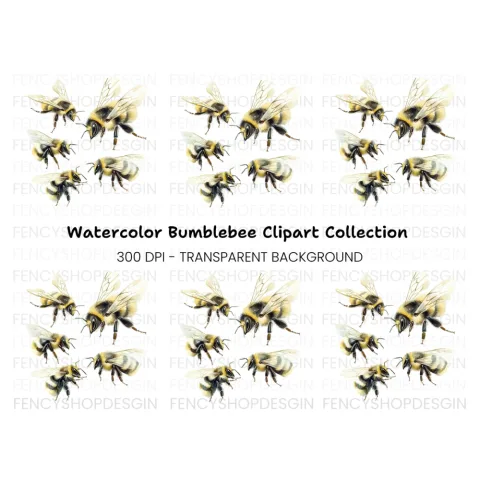 Bumblebee Clipart Bundle