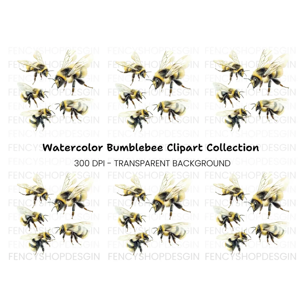 Bumblebee Clipart Bundle