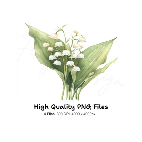 Lily of the Valley Clipart Bundle