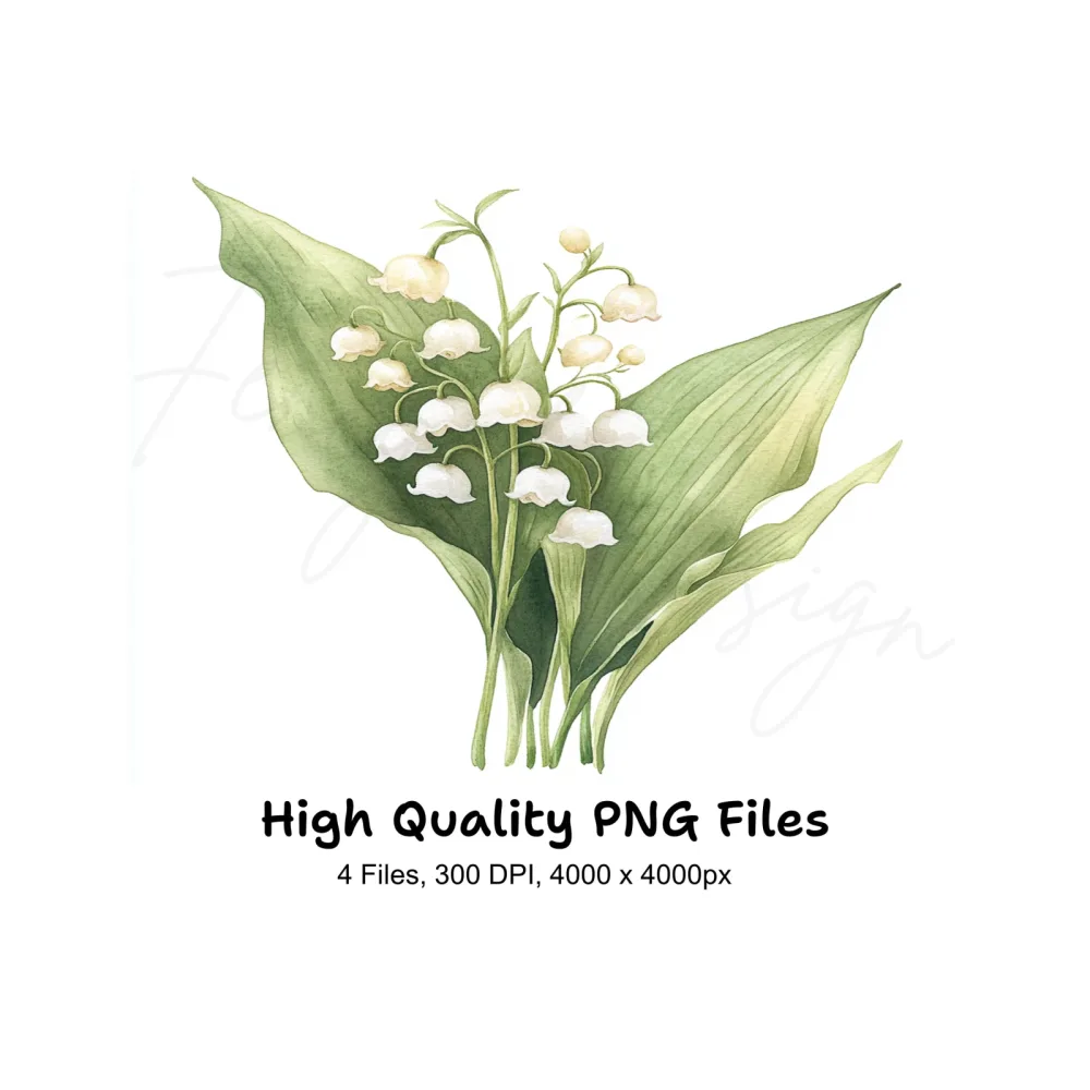 Lily of the Valley Clipart Bundle
