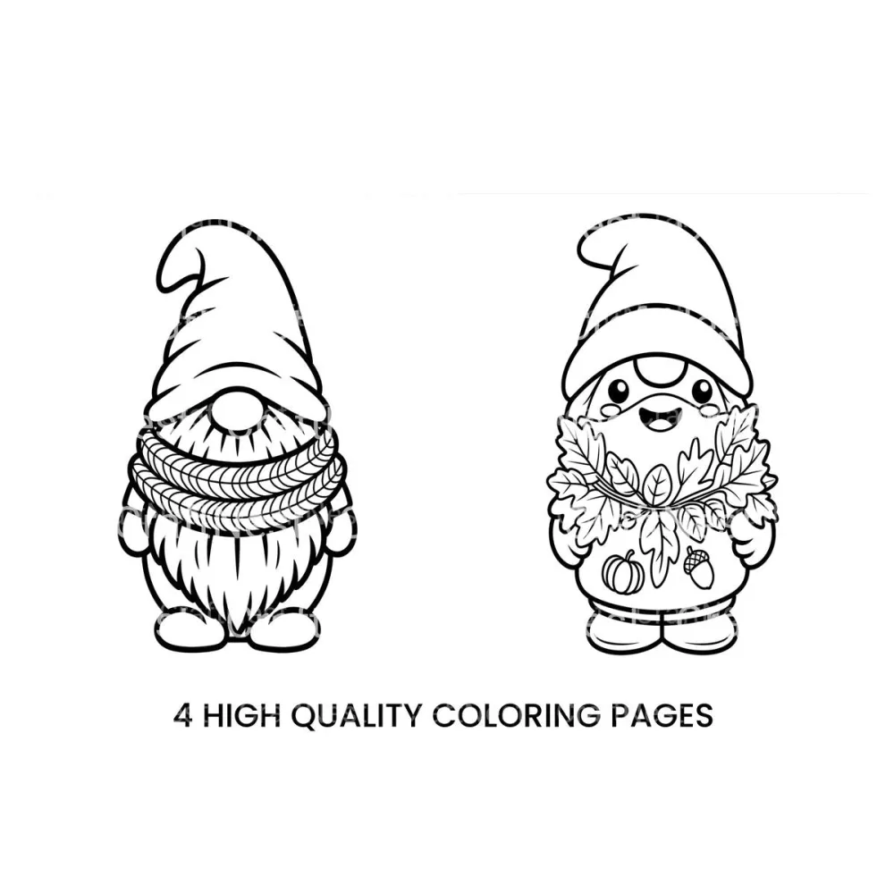 Cozy Autumn Gnomes Coloring Books