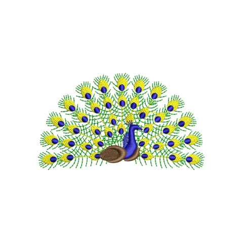 Peacock Embroidery Design