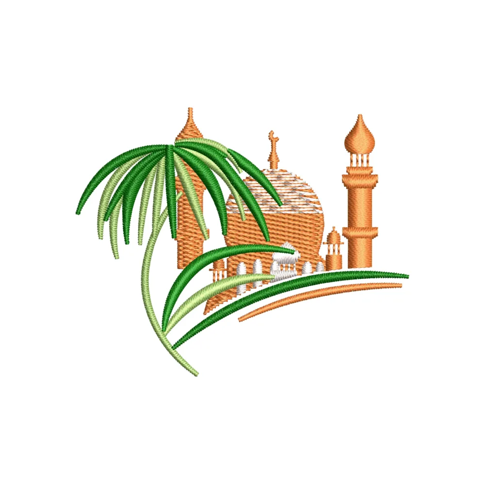 Tomb Fort Embroidery Design